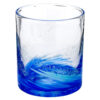 琉球ガラス　海蛍ロックグラス　青　神秘的に光るグラス　作者：泉川寛勇　沖縄県の工